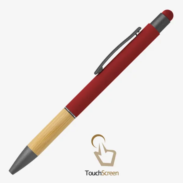 Olovka Titanium Touch Bamboo - crvena