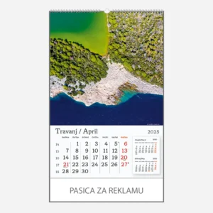 Zidni kalendar Hrvatska 2025 - travanj