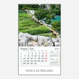 Zidni kalendar Hrvatska 2025 - srpanj