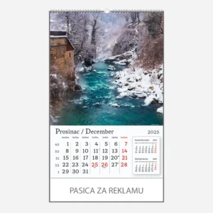 Zidni kalendar Hrvatska 2025 - prosinac