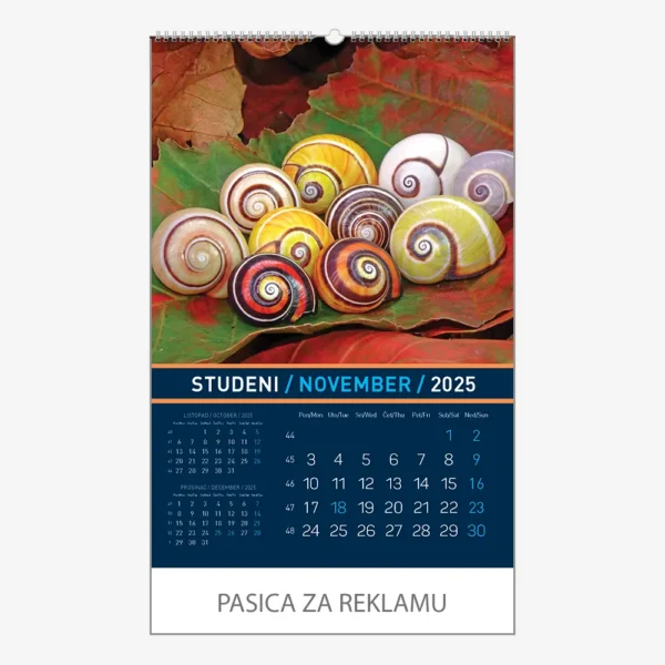 Zidni kalendar Igre prirode 2025 - studeni