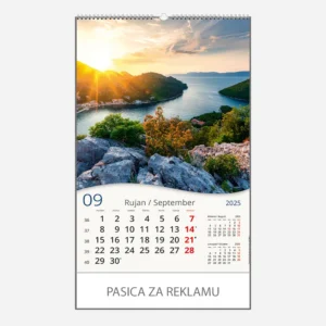 Zidni kalendar Jadran okom galeba 2025 - rujan