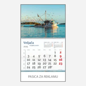 Zidni kalendar Obala i more 2025 - veljača