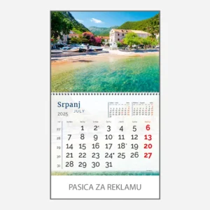 Zidni kalendar Obala i more 2025 - srpanj