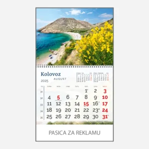 Zidni kalendar Obala i more 2025 - kolovoz