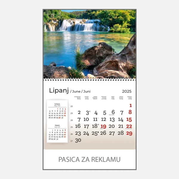 Zidni kalendar Priroda 2025 - lipanj