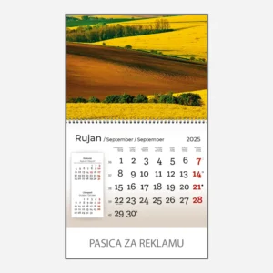 Zidni kalendar Priroda 2025 - rujan