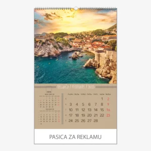 Zidni kalendar Putujem Hrvatskom 2025 - veljača