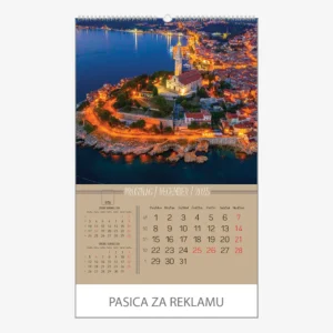 Zidni kalendar Putujem Hrvatskom 2025 - prosinac