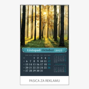 Zidni kalendar Šumska priča 2025 - listopad