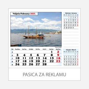 Stolni kalendar Adriatic 2025 - veljača