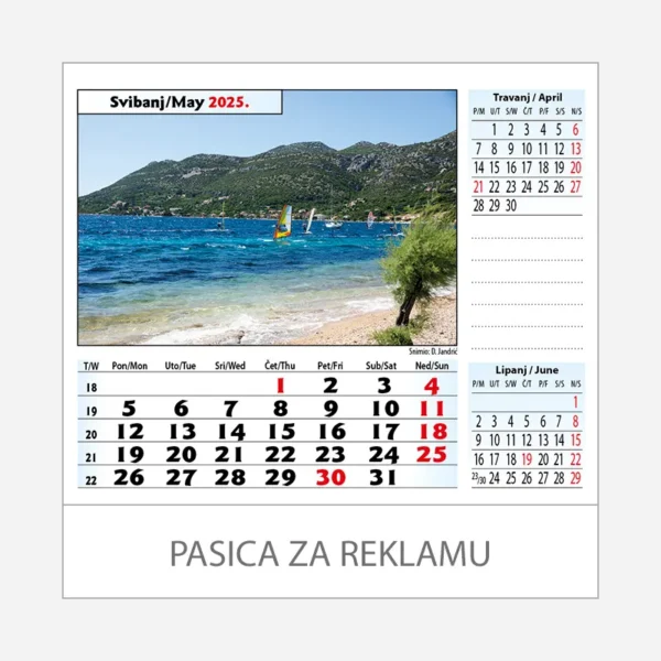 Stolni kalendar Adriatic 2025 - svibanj