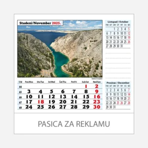 Stolni kalendar Adriatic 2025 - studeni