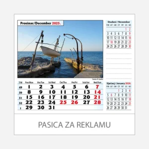 Stolni kalendar Adriatic 2025 - prosinac