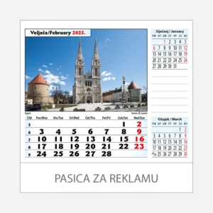 Stolni kalendar Zagreb 2025 - veljača