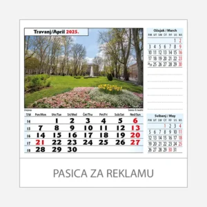 Stolni kalendar Zagreb 2025 - travanj