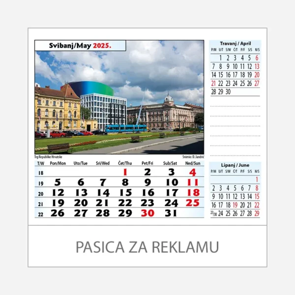 Stolni kalendar Zagreb 2025 - svibanj