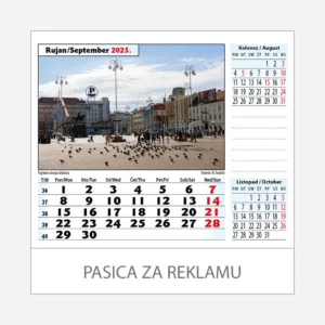 Stolni kalendar Zagreb 2025 - rujan