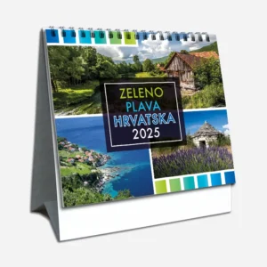 Stolni kalendar Zeleno plava Hrvatska 2025