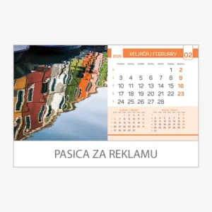 Stolni kalendar obostrani 2025 - veljača