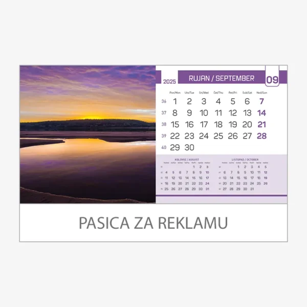 Stolni kalendar obostrani 2025 - rujan