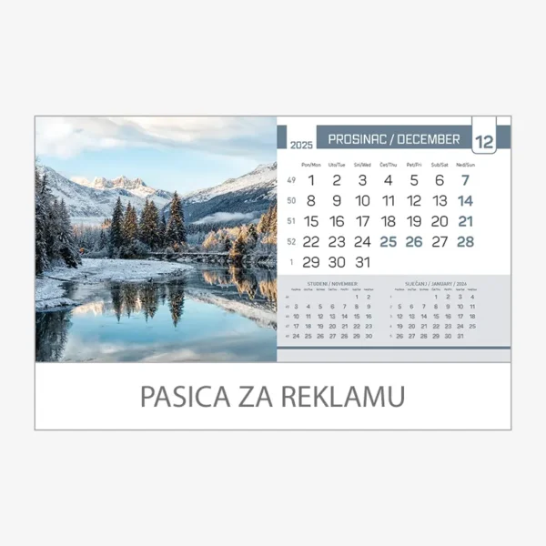 Stolni kalendar obostrani 2025 - prosinac