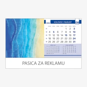 Stolni kalendar obostrani 2025 - kolovoz