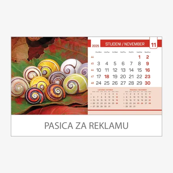 Stolni kalendar obostrani 2025 - studeni