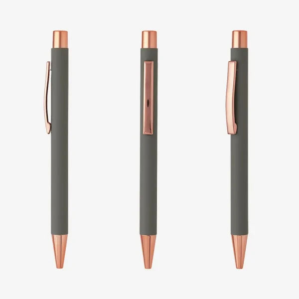 Metalna olovka Titanium rose gold - siva